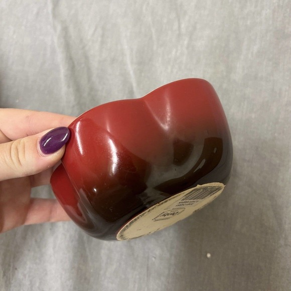 (2) Denby Flower Individual Mini Casserole Dish Cherry Red Discontinued Ramekin - Picture 9 of 11